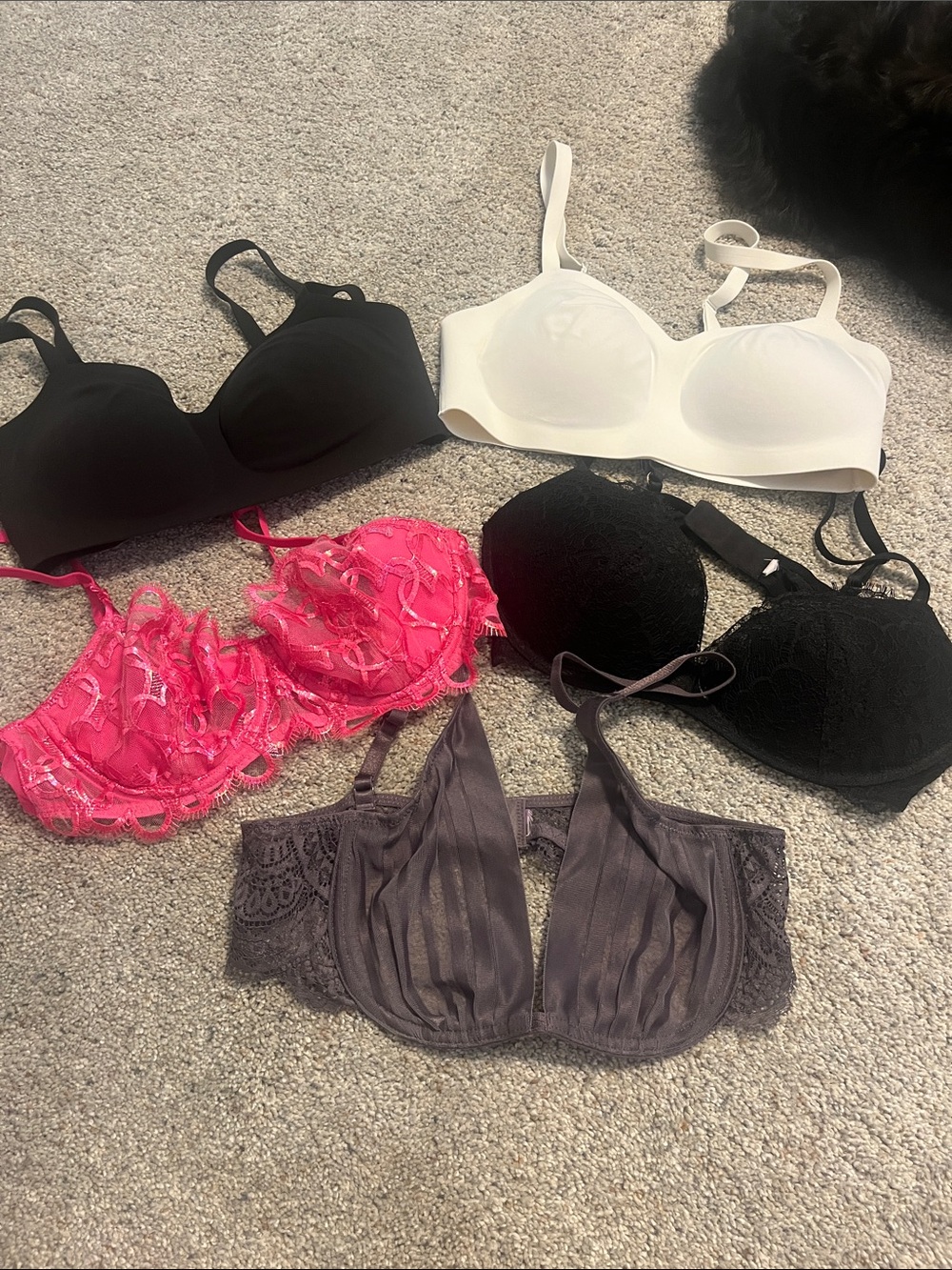 Victoria's Secret & Athleta Mixed Bra Set — Black, White, Hot Pink, Gray